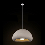 Подвесной светильник с куполообразным белым фактурным абажуром Sergey Makhno варинант исполнения - 3 | Loft Concept в Санкт-петербурге