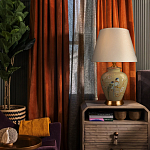 Настольная лампа бежевая с изображением птиц Slip Away варинант исполнения - 5 | Loft Concept в Санкт-петербурге