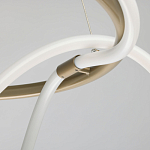 Люстра подвесная круглая золотого цвета с белыми изогнутыми световыми линиями Luke Lampco Tracer Lamp варинант исполнения - 7 | Loft Concept в Санкт-петербурге