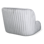 Барный стул со спинкой и подлокотниками на 4-х деревянных ножках Серый Велюр Ava Charm варинант исполнения - 3 | Loft Concept в Санкт-петербурге