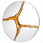 Зеркало кругле с декоративной золотой вставкой Golden Tree варинант исполнения - 1 | Loft Concept в Санкт-петербурге