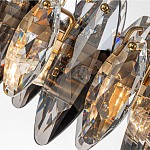 Люстра подвесная с овальными подвесками из стекла дымчатого цвета Harlow Crystal Round варинант исполнения - 7 | Loft Concept в Санкт-петербурге