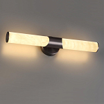 Бра с вытянутым цилиндрическим плафоном из белого алебастра на круглом основании Темная Латунь Cryptocrystalline Stone варинант исполнения - 2 | Loft Concept в Санкт-петербурге