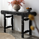 Черная резная консоль в Китайском стиле из массива Black Dragon Console варинант исполнения - 2 | Loft Concept в Санкт-петербурге