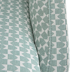 Кресло светло-бирюзовое с принтом Pauley Light Turquoise Armchair варинант исполнения - 5 | Loft Concept в Санкт-петербурге