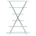 Стеллаж со стеклянными полками на стальном каркасе X-ray варинант исполнения - 2 | Loft Concept в Санкт-петербурге