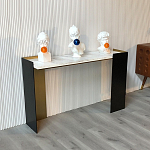 Консоль прямоугольная с основанием чёрного и золотого цвета Wrap варинант исполнения - 2 | Loft Concept в Санкт-петербурге