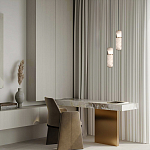 Подвесной светильник с цилиндрическим плафоном из белого алебастра Cryptocrystalline Stone варинант исполнения - 9 | Loft Concept в Санкт-петербурге