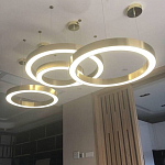 Люстра Light Ring Horizontal Латунь варинант исполнения - 2 | Loft Concept в Санкт-петербурге