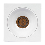 Встраиваемый спот светодиодный квадаратный белого цвета с круглым углублением Ombra Lux  варинант исполнения - 2 | Loft Concept в Санкт-петербурге