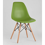 Пластиковый стул на ножках из массива бука Eames Green варинант исполнения - 1 | Loft Concept в Санкт-петербурге