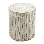 Приставной круглый столик инкрустация костью Bone Inlaid Round  Stool варинант исполнения - 2 | Loft Concept в Санкт-петербурге