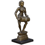 Декоративная статуэтка из латуни Dancing Woman with Mridangam варинант исполнения - 2 | Loft Concept в Санкт-петербурге