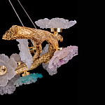 Люстра круглая на золотом каркасе с цветочным декором Miscellaneous herbs варинант исполнения - 4 | Loft Concept в Санкт-петербурге