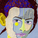 Картина с вышивкой Портрет wall panel People with the yellow ear 2 варинант исполнения - 1 | Loft Concept в Санкт-петербурге