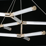 Люстра с геометрической конструкцией из вытянутых цилиндрических плафонов Hex Scaffold  варинант исполнения - 8 | Loft Concept в Санкт-петербурге