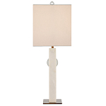 Настольная лампа из мрамора с тканевым прямоугольным абажуром Eternity варинант исполнения - 4 | Loft Concept в Санкт-петербурге