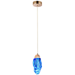 Подвесной светильник Soar Hanging Lamp Brass Blue Синий варинант исполнения - 2 | Loft Concept в Санкт-петербурге