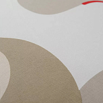 Подушка декоративная хлопковая бежевого цвета с абстрактным принтом Elysian Flow Sand варинант исполнения - 3 | Loft Concept в Санкт-петербурге