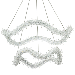 Двухъярусная кольцевая люстра с хрустальным декором Gilbertine Crystal Wavy Ring Chandelier варинант исполнения - 1 | Loft Concept в Санкт-петербурге