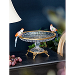 Чаша из прозрачного стекла с фигурками разноцветных попугаев на ободке 38 Eden Garden варинант исполнения - 2 | Loft Concept в Санкт-петербурге