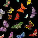 Картина ручная вышивка бисером Бабочки Butterflies and Light Bulb варинант исполнения - 4 | Loft Concept в Санкт-петербурге