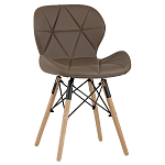 Стул с коричневым сиденьем из экокожи JEROEN варинант исполнения - 1 | Loft Concept в Санкт-петербурге