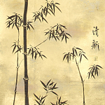 Обои ручная роспись Bamboo Quicksilver on Warm Gold gilded tea paper варинант исполнения - 2 | Loft Concept в Санкт-петербурге