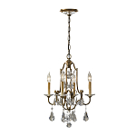 Люстра с 4-мя лампами и стеклянными подвесками в классическом стиле Feiss варинант исполнения - 2 | Loft Concept в Санкт-петербурге