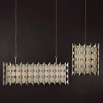 Подвесной светильник в форме цилиндра с фактурным серебряным каркасом и тканевым абажуром Silver Honeycomb варинант исполнения - 3 | Loft Concept в Санкт-петербурге