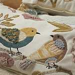 Чехол на подушку с кисточками и вышивкой птиц Ethnic mix Birds Rect варинант исполнения - 7 | Loft Concept в Санкт-петербурге