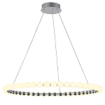 Люстра светодиодная кольцевая с круглыми плафонами белого цвета PEARLS Suspension 80 варинант исполнения - 2 | Loft Concept в Санкт-петербурге