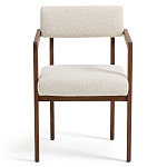 Кресло обеденное Alcove White Boucle из массива ореха варинант исполнения - 2 | Loft Concept в Санкт-петербурге