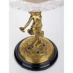 Чаша стеклянная прозрачная на бронзовой подставке с фигуркой девушки Eden Garden варинант исполнения - 4 | Loft Concept в Санкт-петербурге