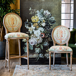 Барный стул из массива бука светло-зеленый с растительным орнаментом Raffael Angel Green Bar stool варинант исполнения - 8 | Loft Concept в Санкт-петербурге