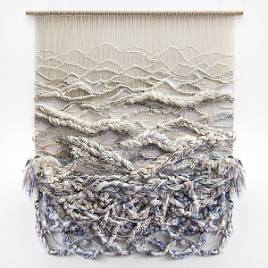 Дизайнерское современное текстильное панно Жемчуг