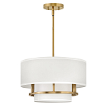 Потолочный светильник с двухслойным белым текстильным абажуром Hinkley варинант исполнения - 15 | Loft Concept в Санкт-петербурге