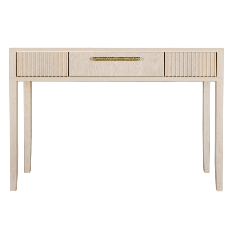 Элегантная Консоль Primo с выдвижным ящиком Светлый дуб Древесина Золотой в Санкт-петербурге | Loft Concept 