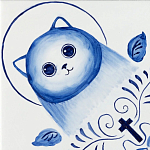 Плитка с узором Котики варинант исполнения - 2 | Loft Concept в Санкт-петербурге