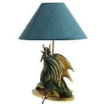 Настольная лампа с абажуром Дракон Green Dragon Синий абажур варинант исполнения - 4 | Loft Concept в Санкт-петербурге