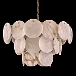 Люстра трехъярусная с подвесками из округлых элементов Cryptocrystalline Stone варинант исполнения - 1 | Loft Concept в Санкт-петербурге