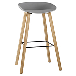Барный стул на ножках из натурального дерева Boras Grey варинант исполнения - 1 | Loft Concept в Санкт-петербурге