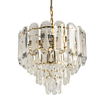 Люстра многоярусная с овальными прозрачными подвесками 36 см Harmonica варинант исполнения - 1 | Loft Concept в Санкт-петербурге