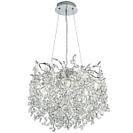 Люстра с хрустальными подвесками на металлических ветках Fairytree Light Silver Chandelier 10 варинант исполнения - 2 | Loft Concept в Санкт-петербурге