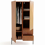 Шкаф с геометрическим рисунком на дверцах Anders Dark Wood варинант исполнения - 4 | Loft Concept в Санкт-петербурге