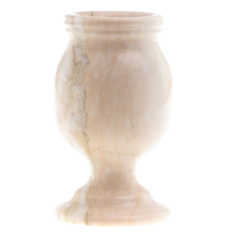 Ваза для цветов из натурального мрамора  Marble Vase 2 Бежевый в Санкт-петербурге | Loft Concept 