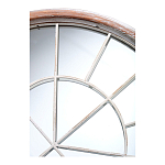 Зеркало-окно настенное в венецианском стиле с деревянной рамой бежевого цвета Venetian Smooth варинант исполнения - 2 | Loft Concept в Санкт-петербурге