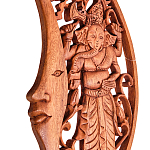 Панно из дерева Ганеша и месяц Panel With Animals варинант исполнения - 3 | Loft Concept в Санкт-петербурге