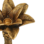 Подсвечник в форме пальмы с резными листьями и текстурным основанием Golden palm leaves варинант исполнения - 3 | Loft Concept в Санкт-петербурге