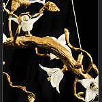 Люстра в виде золотой ветки с цветами и птичками Marvelous Garden варинант исполнения - 12 | Loft Concept в Санкт-петербурге